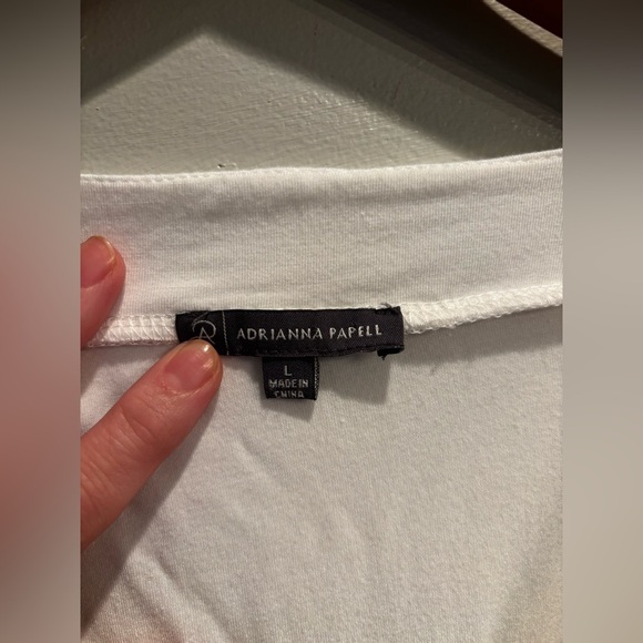 Adrianna Papell Asymmetrical Cream Blouse neutral basic minimalist
Textured - Picture 2 of 10